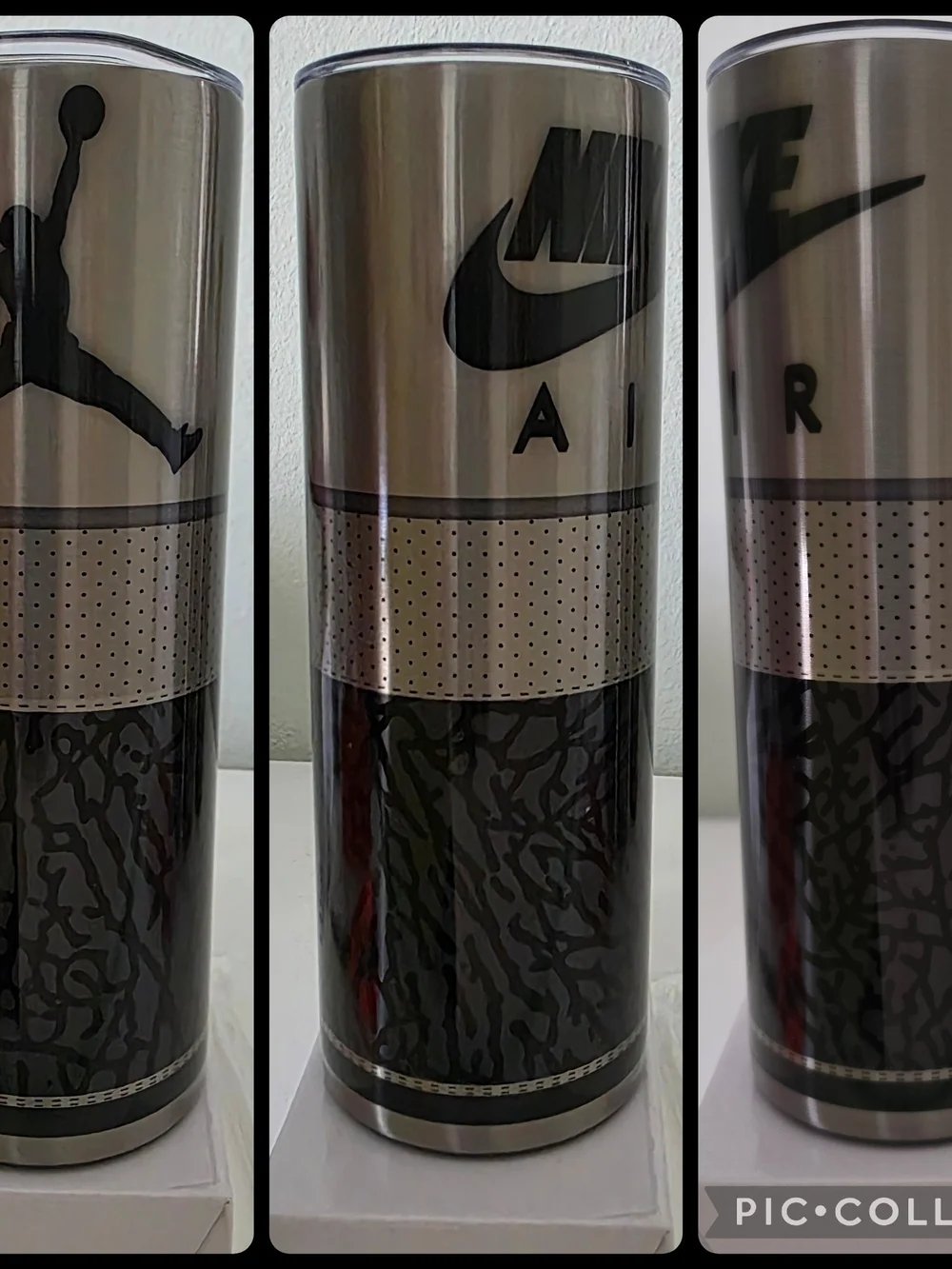 Nike Stainless Steel Black & Silver Insulated Tumbler